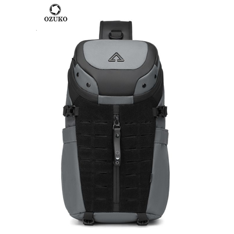 Men Accessories For Travel - 오주코 체스트백 크로스백 남성용 방수 USB