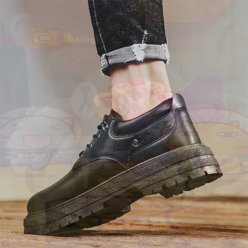 Men Accessories Low Price - 어두운 천연 가죽 패션 트레이너 테니스