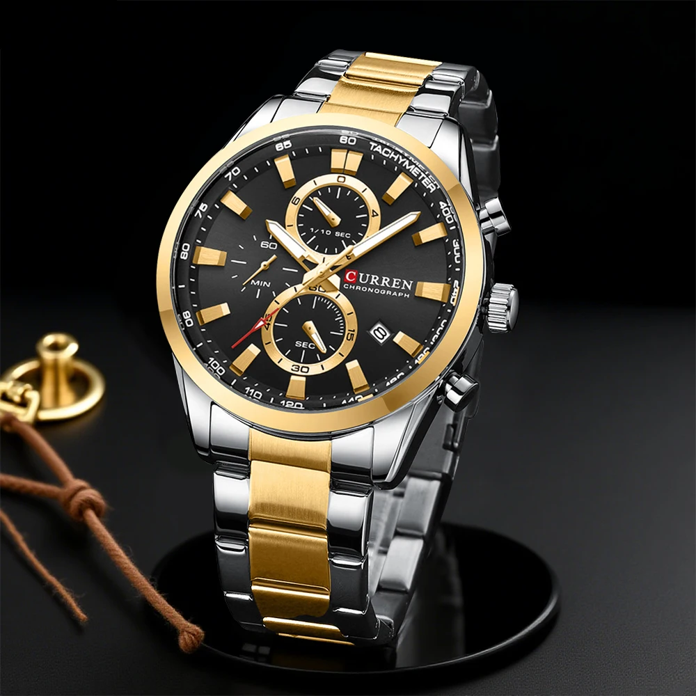 Men Accessories Jewellery - CURREN 캐주얼 쿼츠 크로노 스포츠 시계