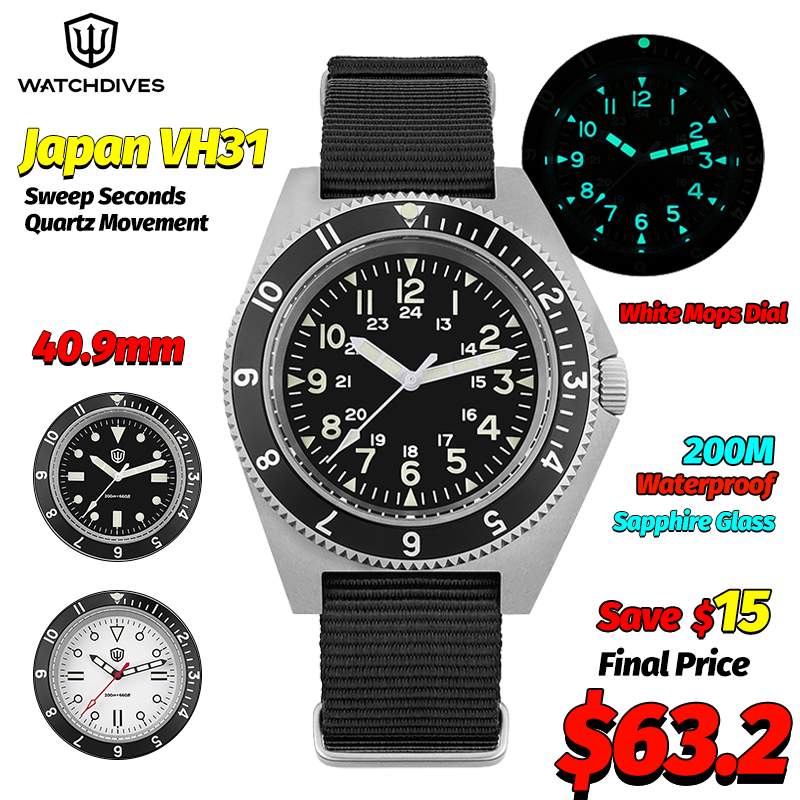 Men Accessories Jewellery - Watchdives WD1972 쿼츠 시계 사파이어 빛나는