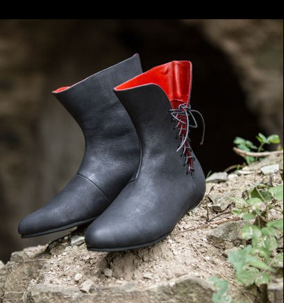 Medieval Men'S Accessories - 남성 중세 가죽 신발 중세기 발목