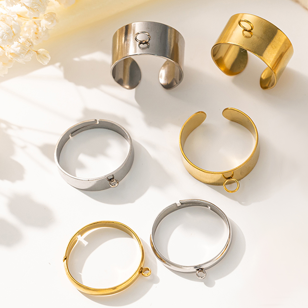 Men Accessories Jewellery - 5 개/몫 스테인레스 스틸 골드 컬러