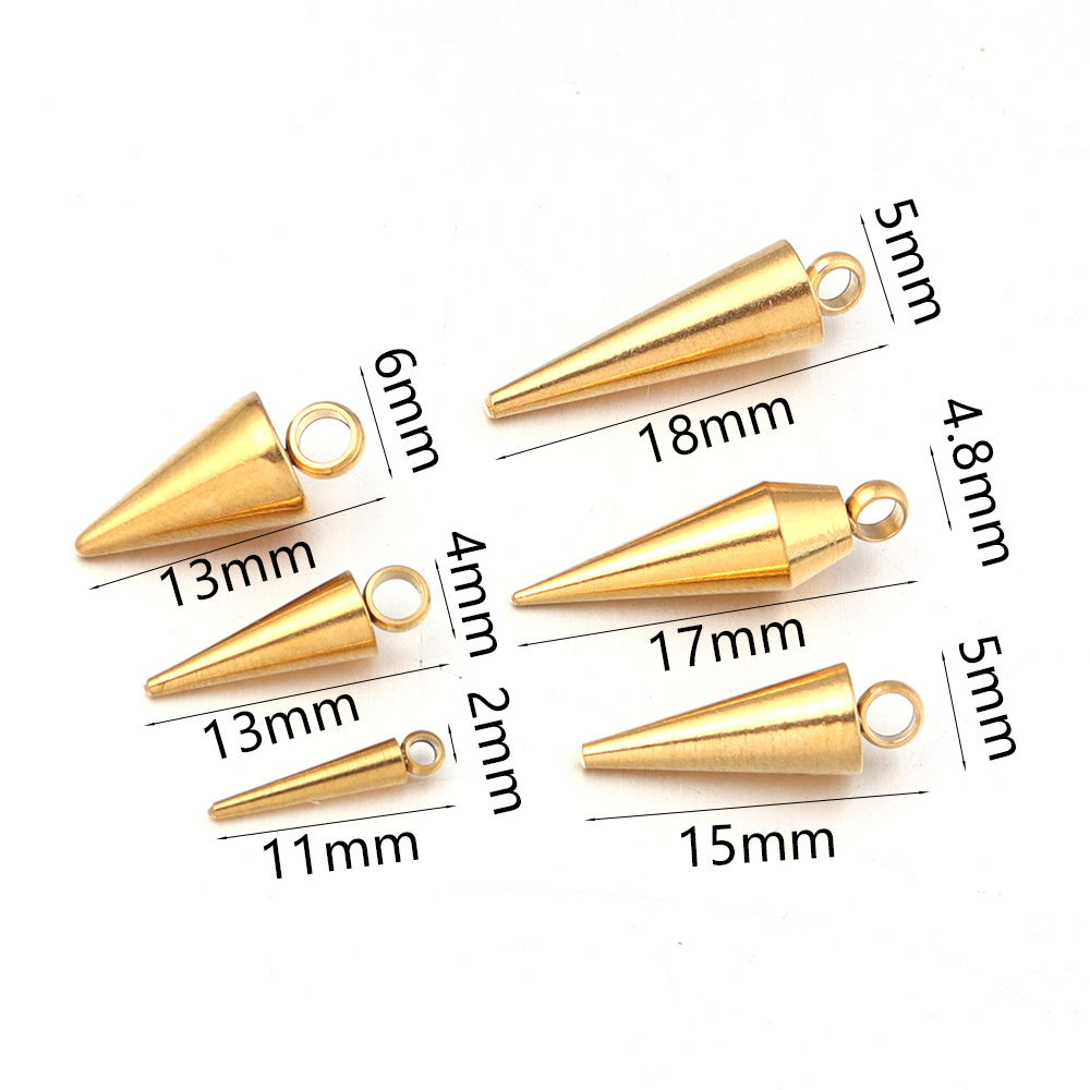 10PCS 스테인레스 스틸 콘 참 펜던트 레트로 스파이 - Men Accessories Earrings 리뷰 및 가격