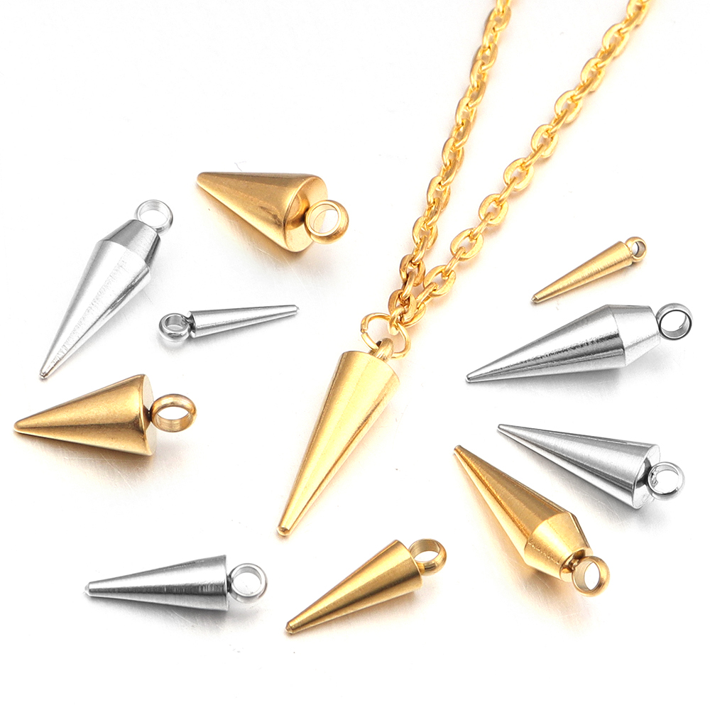 10PCS 스테인레스 스틸 콘 참 펜던트 레트로 스파이 - Men Accessories Earrings 리뷰 및 가격