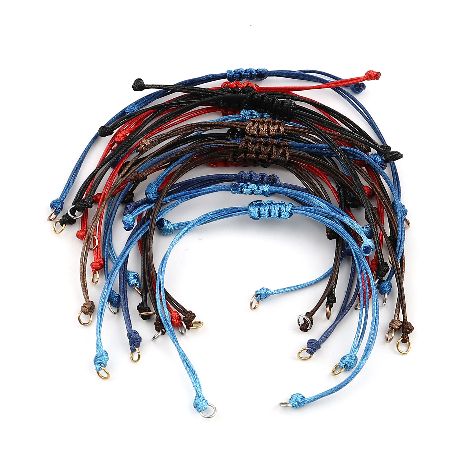 여러 가지 빛깔의 폴리에스테르 꼰 팔찌, 골드 컬러 로 - Men Accessories Jewellery 리뷰 및 가격
