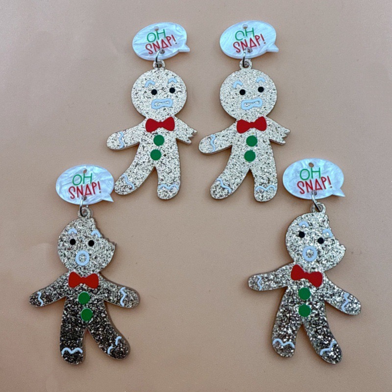 10개 귀여운 크리스마스 진저브레드맨 펜던트, DIY  - Men Accessories Earrings 리뷰 및 가격