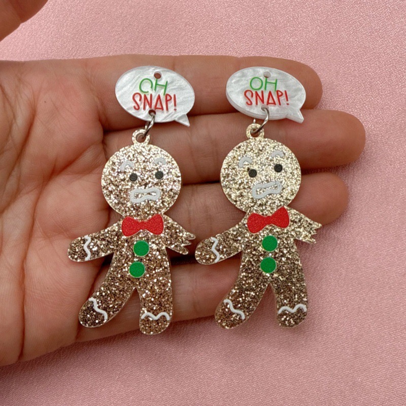 10개 귀여운 크리스마스 진저브레드맨 펜던트, DIY  - Men Accessories Earrings 리뷰 및 가격