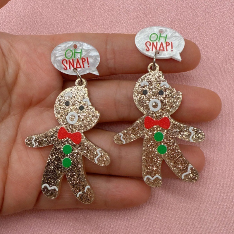 10개 귀여운 크리스마스 진저브레드맨 펜던트, DIY  - Men Accessories Earrings 리뷰 및 가격