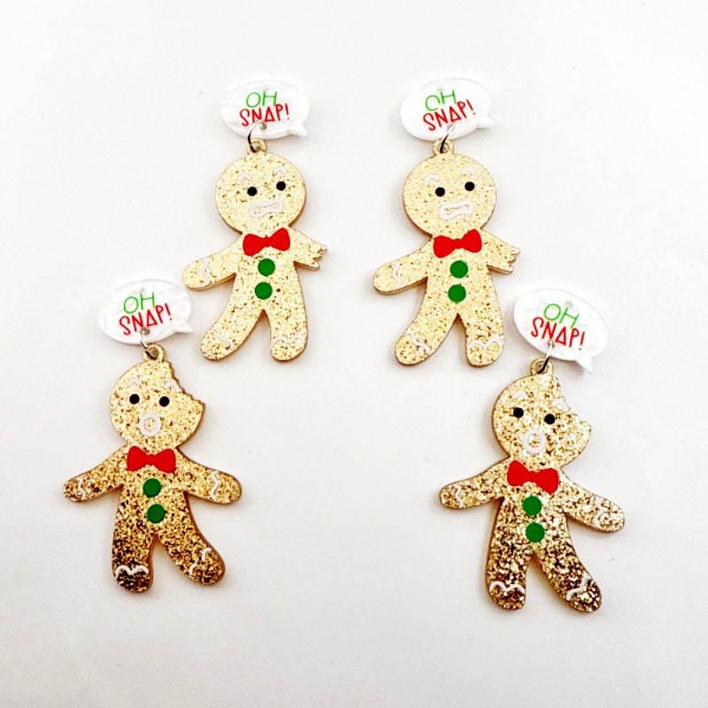 10개 귀여운 크리스마스 진저브레드맨 펜던트, DIY  - Men Accessories Earrings 리뷰 및 가격