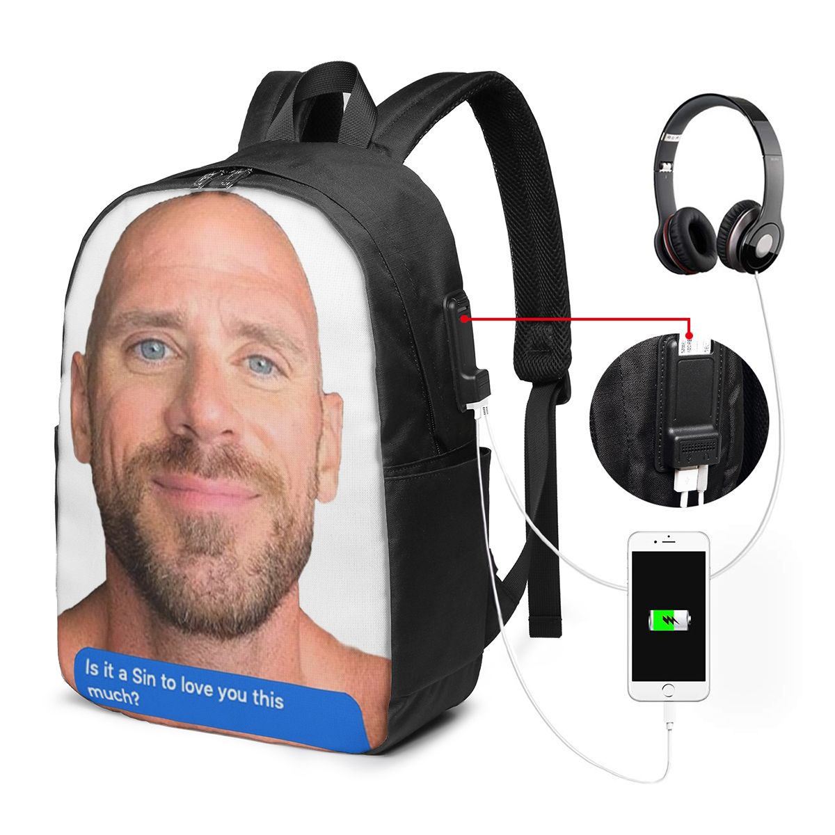 Johnny Sins Flirty Text Bubble - Men Accessories For Travel 리뷰 및 가격