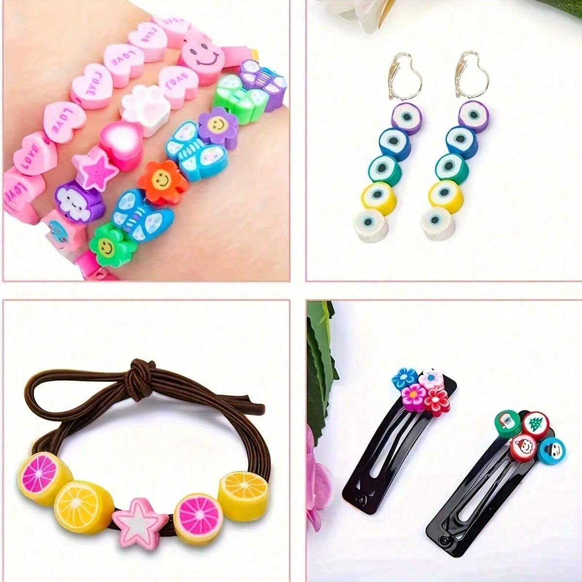 1450/1200/250개 폴리머 클레이 비즈 세트,  - Men Accessories Earrings 리뷰 및 가격