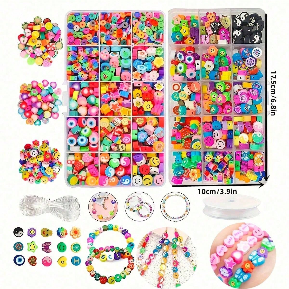 1450/1200/250개 폴리머 클레이 비즈 세트,  - Men Accessories Earrings 리뷰 및 가격