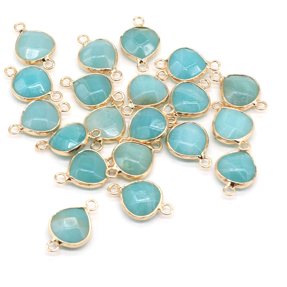 2pcs 천연 돌 커넥터 DIY 여성을위한 뚱뚱한 워터 - Men Accessories Jewellery 리뷰 및 가격