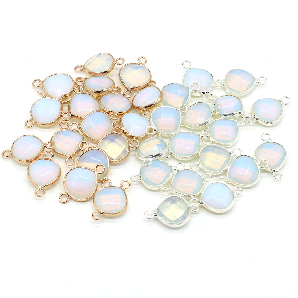 2pcs 천연 돌 커넥터 DIY 여성을위한 뚱뚱한 워터 - Men Accessories Jewellery 리뷰 및 가격