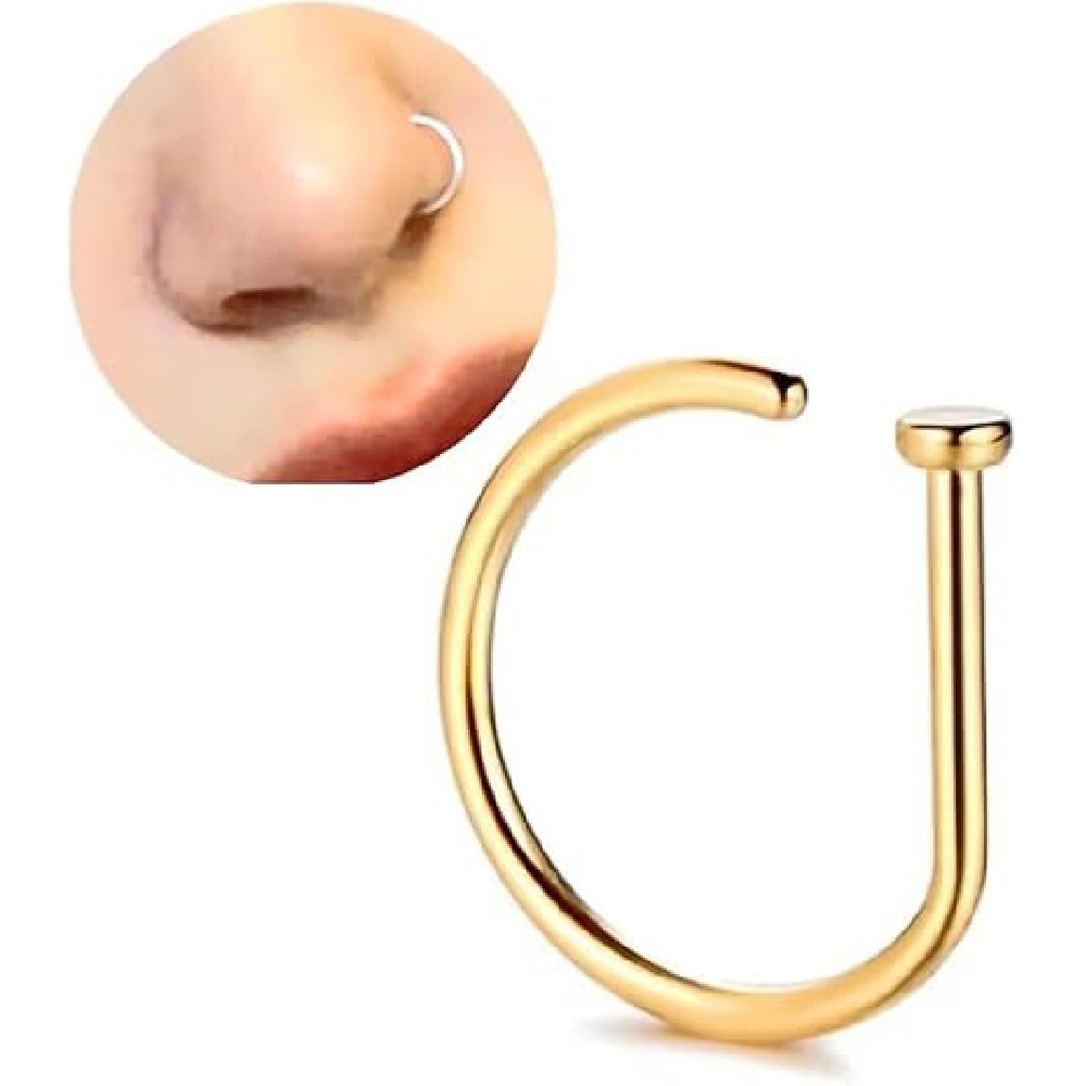 4개입 무피어싱 D형 코링, 가짜 코커프, 스테인리스  - Men Accessories Earrings 리뷰 및 가격