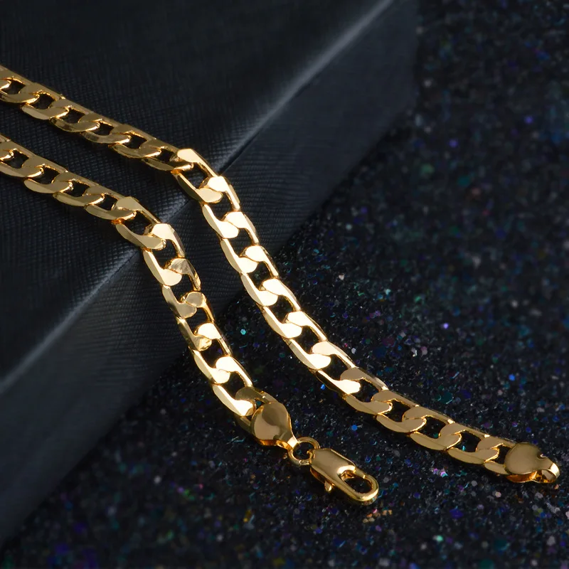 고급스러운 18K 금 행운의 8MM 사이드웨이 체인 목 - Men'S Accessories Affordable 리뷰 및 가격