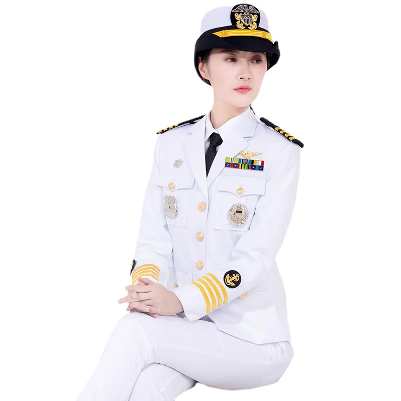 미국 해군 군사 유니폼 여성 미국 육군 장교 의상 캡틴 - Men'S Accessories Office 리뷰 및 가격