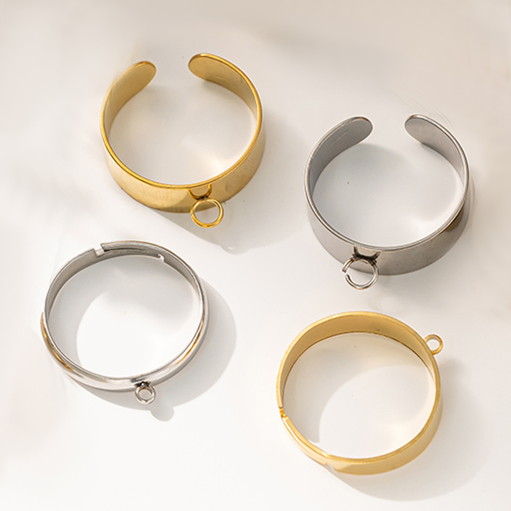 5 개/몫 스테인레스 스틸 골드 컬러 오픈 조절 반지  - Men Accessories Jewellery 리뷰 및 가격