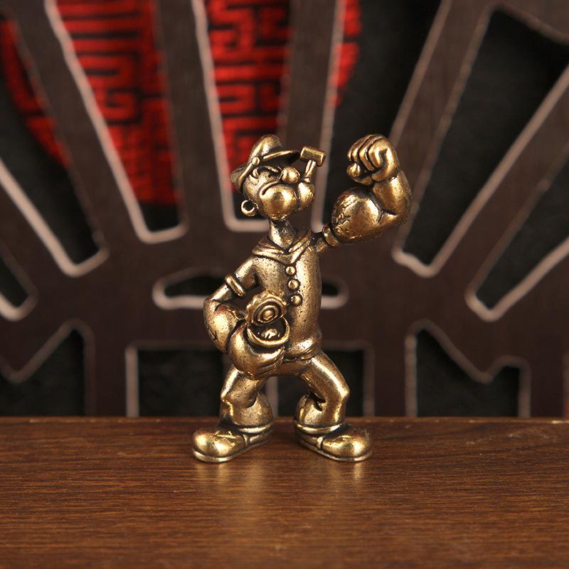 1/2Pcs Popeye 선원 남자 황동 입상 복고풍  - Men'S Accessories Office 리뷰 및 가격